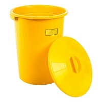 Бак для утилизации медицинских отходов класс Б 50 л высота 47 см желтый