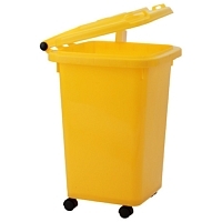 Контейнер для утилизации медицинских отходов КМ-Проект класс Б 50 л желтый на колесах Емкости класса Б для утилизации для медицинских отходов купить в Продез Сочи
