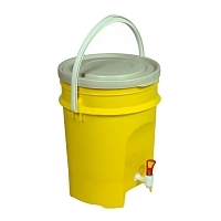 ЭМ-контейнер для замачивания и обеззараживания медицинских отходов Респект класс Б 15 л с краном для слива Емкости класса Б для утилизации для медицинских отходов купить в Продез Сочи