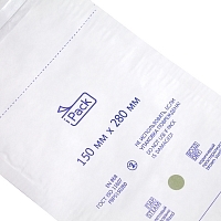 Пакет из влагопрочной бумаги самоклеящийся белый iPACK 300х450 мм 100 шт Пакеты стерилизационные влагопрочные купить в Продез Сочи