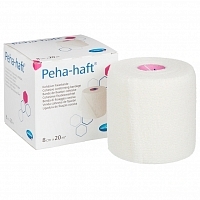 3000131 Бинт Peha-haft Color white/Пеха-хафт колор белый 8 см x 20 м, бинт когезивный эластичный фиксирующий, 1 шт Бинты медицинские самофиксирующиеся купить в Продез Сочи