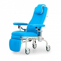 Кресло для забора крови Venere MR 5160 с подголовником голубое