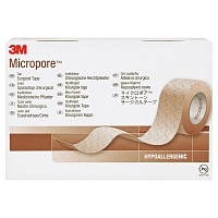 Пластырь ЗМ Micropore 1,25 см 9,1 м бежевый 24 шт Пластырь медицинский купить в Продез Сочи