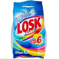 Лоск порошок стиральный Losk Color Active-Zyme 6 автомат 2,7 кг Средства для стирки купить в Продез Сочи