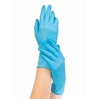 Перчатки нестерильные смотровые нитриловые неопудренные текстурированные голубые особопрочные размер S 25 пар Перчатки купить в Продез Сочи