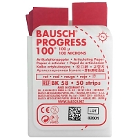 Бумага артикуляционная Bausch ВК-58 красная 100 мкм 50 листов