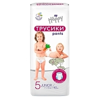 Трусики для детей 11-18 кг bella baby Happy Junior 40 шт Подгузники для детей купить в Продез Сочи