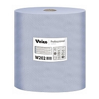 Материал протирочный рулонный Veiro Professional Comfort W202 2 слоя 350 м 1000 листов синий 2 шт