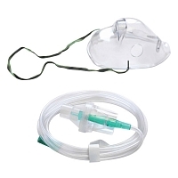 Небулайзер-ингалятор RN 300 с маской для взрослых и кислородной трубкой 50 шт