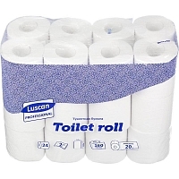 Бумага туалетная Luscan Professional двухслойная белая 20 м 24 рулона