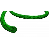 Полиамид плетеный зеленый М3 (2/0) обратно-режущая игла 26 мм 45 см 3/8 12 шт