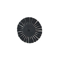 Щетка для шлифмотора трехрядная с бязевыми прослойками натуральная черная жесткая 85 мм