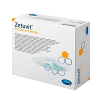 Повязка Zetuvit plus Silicone Border 4139401 суперабсорбирующая стерильная со слоем силикона 15х25 см 10 шт Повязки медицинские купить в Продез Сочи