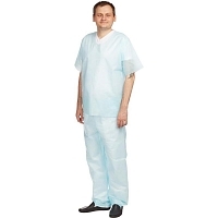 Костюм хирургический нестерильный (рубашка, брюки) плотность 42 размер 52-54 Одежда медицинская для хирурга купить в Продез Сочи
