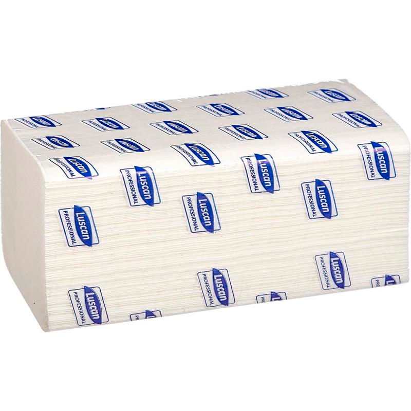 Полотенца бумажные листовые Luscan Professional V-сложения 2-слойные 20 пачек по 200 листов Полотенца бумажные купить в Продез Сочи