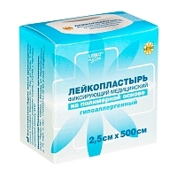 Пластырь Leiko на нетканой основе 2,5 см 5 м 12 шт Пластырь медицинский купить в Продез Сочи