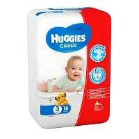 Подгузники Huggies Classic SoftDry 4-9 кг 16 шт Подгузники для детей купить в Продез Сочи