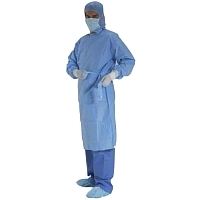 Комплект врача-инфекциониста нестерильный (бахилы, брюки, куртка, халат, шапочка-шлем), размер 50-52