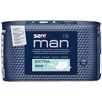 Прокладки урологические мужские Seni Man Extra 15 шт Прокладки и тампоны купить в Продез Сочи