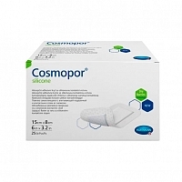 Повязка пластырного типа на рану впитывающая стерильная Paul Hartmann Cosmopor Silicone 9011030 нетканый с контактным слоем из силикона 15х8 см 25 шт Пластырь медицинский купить в Продез Сочи