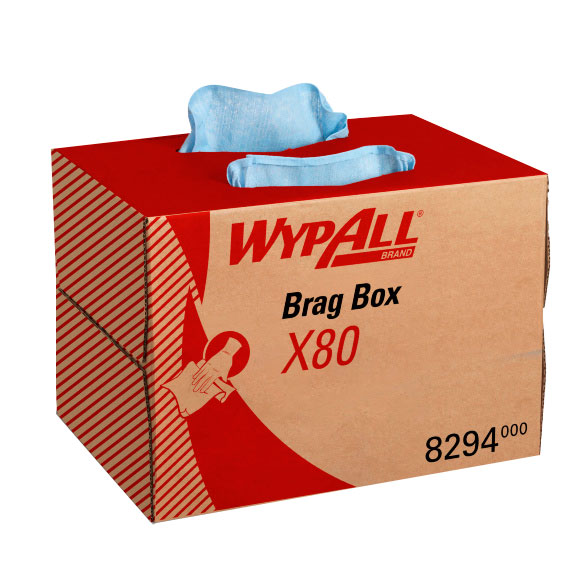 Материал протирочный в коробке WypAll X80 голубой 160 листов