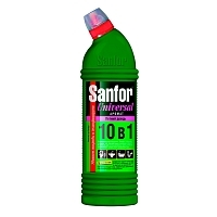 Sanfor Universal 10 в 1 Летний дождь универсальное чистящее средство 1 л Средства для сантехники купить в Продез Сочи