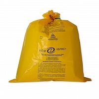 Пакеты для отходов класса Б 0,7 х 0,8 м желтый, плотность 18-20 мкм 80 л 100 шт Абрис+ Пакеты для автоклавирования медицинских отходов купить в Продез Сочи