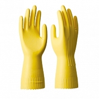 Перчатки резиновые СПЕЦ-SB с напылением желтые размер 8М 12 пар Перчатки хозяйственные купить в Продез Сочи