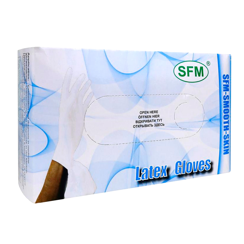 Перчатки латексные хирургические стерильные опудренные SFM 534433 размер M Перчатки купить в Продез Сочи