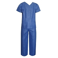 Комплект одежды хирургический одноразовый стерильный для МРТ (куртка, брюки) р.56-58 Белье операционное в комплектах купить в Продез Сочи