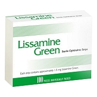 Тест-полоски офтальмологические Lissamine Green на лиссаминовый зеленый 100 шт Комплекты для анализов купить в Продез Сочи