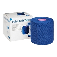 Бинт Paul Hartmann Peha-haft самофиксирующийся 6 см 20 м синий Бинты медицинские самофиксирующиеся купить в Продез Сочи