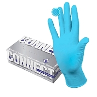 Перчатки нитриловые смотровые Connect Blue Nitrile Gloves нестерильные неопудренные текстурированные размер XL 1 пара Перчатки купить в Продез Сочи
