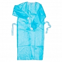 Халат хирургический защитный 140 см стерильный размер 48-50 рукав резинка белый