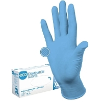 Перчатки нитриловые смотровые неопудренные нестерильные текстурированные ECO Nitrile Gloves размер S