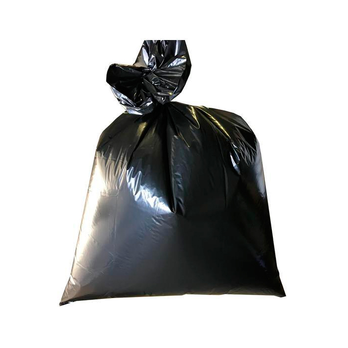 Мешки для мусора 120 л 40 мкл ПВД черные 68х106 см 50 шт