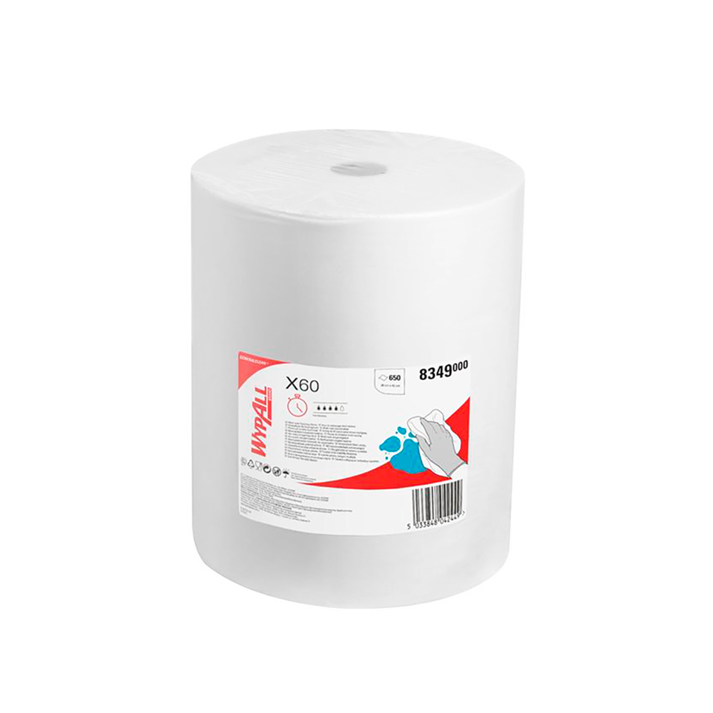 Материал протирочный рулонный Kimberly-Clark WypAll X60 белый 650 листов Протирочный материал для уборки купить в Продез Сочи