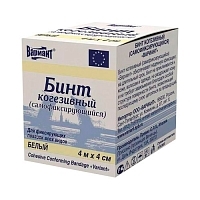 Бинт самофиксирующийся (когезивный) Вариант н/с 4 м х 4 см 10 шт Бинты медицинские самофиксирующиеся купить в Продез Сочи