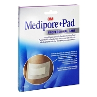 Повязка Medipore+Pad раневая 10х20 см прокладка 5х15,5 см 25 шт Повязки медицинские купить в Продез Сочи