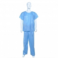 Комплект одежды хирургический стерильный (куртка и брюки) плотность 42 размер 52-56 Одежда медицинская для хирурга купить в Продез Сочи