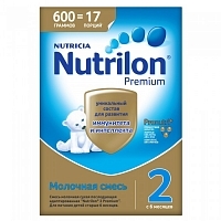 Молочная смесь Премиум 2 PronutriPlus 6-12 месяцев Nutrilon-2 600 г Детские смеси купить в Продез Сочи
