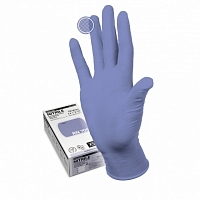 Перчатки смотровые нитриловые Nitrile нестерильные неопудренные текстурированные фиолетовые размер L 50 пар