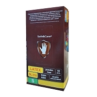 Перчатки Safe&Care-HIGH RISK DL 210 повышенной прочности размер S латексные смотровые нестерильные неопудренные 25 пар Перчатки купить в Продез Сочи