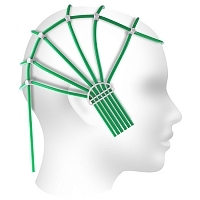 Шлем для крепления электродов ЭЭГ размер 48-54 зеленый