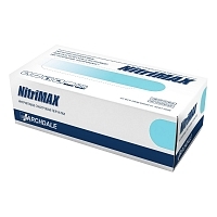 Перчатки нитриловые смотровые нестерильные неопудренные текстурированные NitriMAX размер S голубые 50 пар