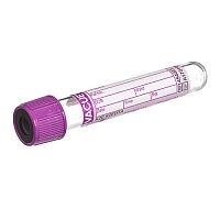 Пробирка вакуумная Vacuette 4 мл 13х75 мм с ЭДТА-К2 для гематологии фиолетовая крышка 50 шт Пробирки вакуумные для лаборатории купить в Продез Сочи