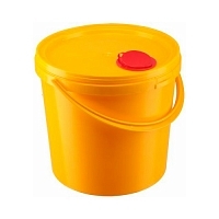 Контейнер для утилизации игл КМ-Проект класс Б 10 л, высота 225 мм, желтый Емкости класса Б для утилизации для медицинских отходов купить в Продез Сочи