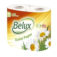 Туалетная бумага Belux 2 слоя белая 4 шт Туалетная бумага купить в Продез Сочи