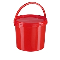 Контейнер для утилизации органических отходов КМ-Проект МК-02 6 л класс В красный с ручкой