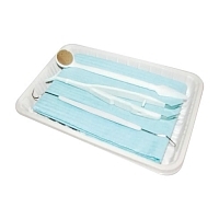 Набор стоматологический одноразовый стерильный (лоток, салфетка, пинцет, зеркало,зонд)